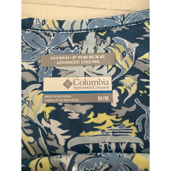 Columbia Womens Sleeveless Dress Omni Freeze PFG Tropical Fish Print Size Med - Picture 3 of 7